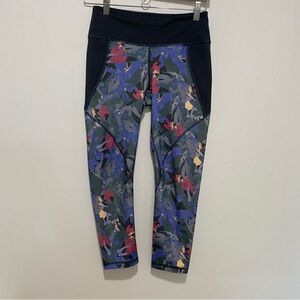 Patagonia Leggings Small S‎ Multi Color Floral Print Crop Recycled Polyester